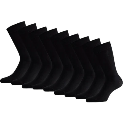 Afbeelding van Attrezzo Zwarte Sokken 10 Pack Sneaker Uniseks Dames &amp; Heren