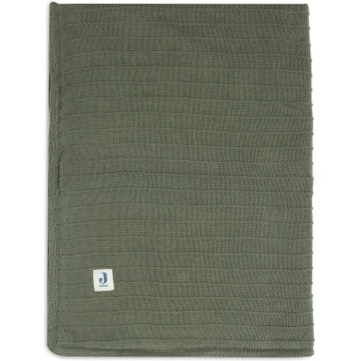 Afbeelding van Jollein Ledikantdeken Pure Knit Velvet Leaf Green