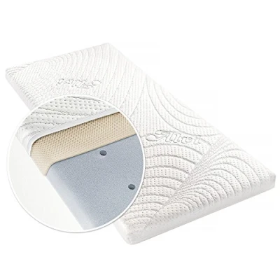 Afbeelding van Alvi Wiegmatras 90 x 40 cm Vochtabsorberend Babymatras TENCEL® 3 lagen Elastisch Koudschuim Matras voor Babybed, Wieg, Ledikant, Co sleeper Ademend &amp; Hypoallergeen Oeko Tex Gecertificeerd Wit