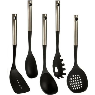 Afbeelding van Keukengerei set 5 delig met metalen handvat