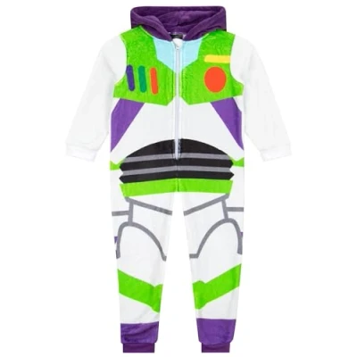 Afbeelding van Disney Onesie Toy Story Jungen Buzz Lightyear Pyjama Boys Fleece Wit 110
