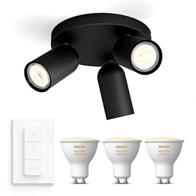 Afbeelding van Philips Pongee Opbouwspot Zwart 3 Lichtpunten