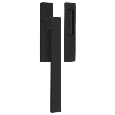 Afbeelding van RVS Hefschuifdeurbeslag set SQUARE LSQ231 massieve mat zwart 304