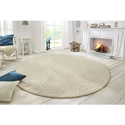 Afbeelding van Rond Vloerkleed Wool Creme Landelijk 123vloerkleed.nl is de online webshop voor vloerkleden en woonaccessoires.