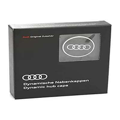 Afbeelding van Audi 4M8071006A Dynamische naafdoppen (4 stuks) wielnaafdoppen, zwart/zilver, 20,6 x 18,2 4,7 cm