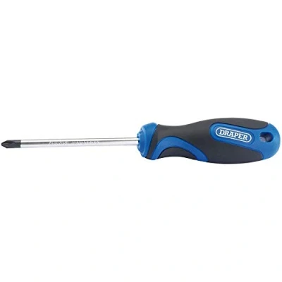 Afbeelding van Draper 48932 865CS Nummer 2 Cross Slot Schroevendraaier met Soft Grip Handvat, 100mm, Blauw