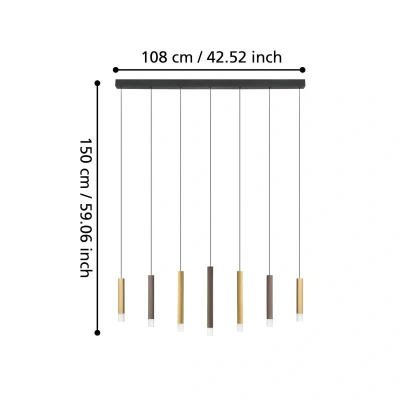 Afbeelding van Stars of Light Chique hanglamp Estanterios 108cm 39906