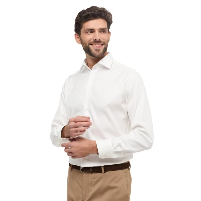 Afbeelding van Eterna Cover Shirt Modern FIT Zakelijk overhemd, Heren, Maat: 43x65, Beige