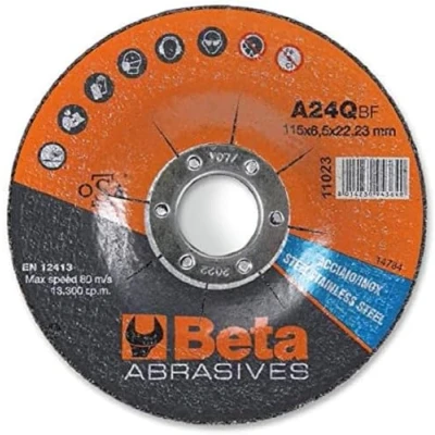 Afbeelding van Beta 11023 115X6,5 Afbraamschijven voor staal en roestvast met doorgezet center 10 stuks 110230115