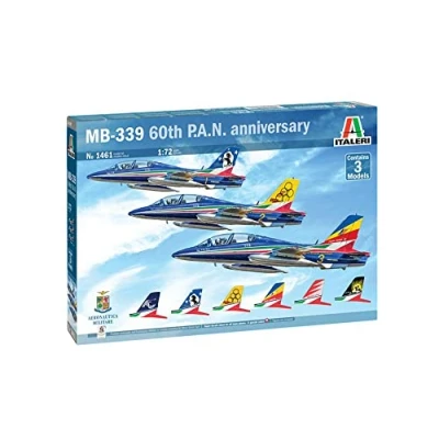 Afbeelding van 1:72 Italeri 1461 MB 339 60th P.A.N. anniversary 3 Planes Plastic Modelbouwpakket
