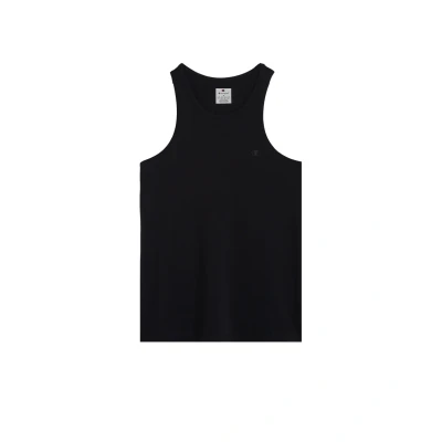 Afbeelding van Champion Legacy C Tech W (117482) Poly Tencel Jersey Vertical Back Logo SL Crewneck Tanktop, zwart (Nbk), M Dames FW24,