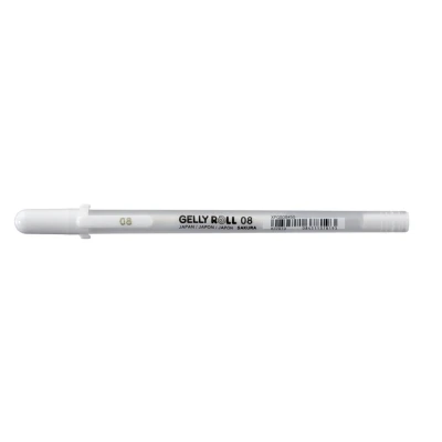 Afbeelding van Gelschrijver Sakura Gelly Roll Basic 08 0.4mm wit