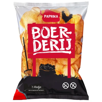 Afbeelding van Boerderij Chips Paprika 190 gr
