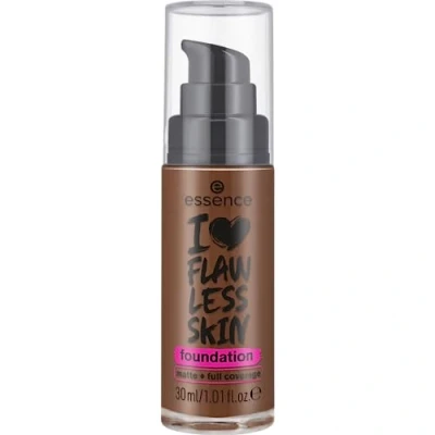 Afbeelding van Essence I LOVE FLAWLESS Skin Foundation, nr. 60, langdurig, matterend, direct resultaat, mat, veganistisch, olievrij, UVA en UVB filter + SPF 20, zonder parfum, per stuk verpakt (30 ml)