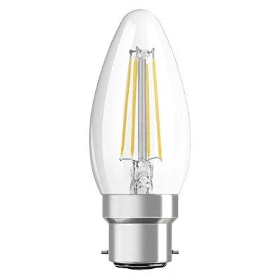 Afbeelding van OSRAM LED lamp Lampvoet: B22d Warm wit 2700 K 4 W helder Retrofit CLASSIC B [Energie efficiëntieklasse A++]