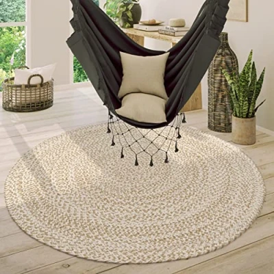 Afbeelding van Paco Home vloerkleed Viborg 595 Jute, modern, boho, met de hand gemaakt van natuurmateriaal