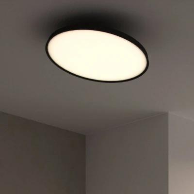 Afbeelding van DFTP by Nordlux Kaito Pro LED plafondlamp, zwart, Ø 38,5 cm