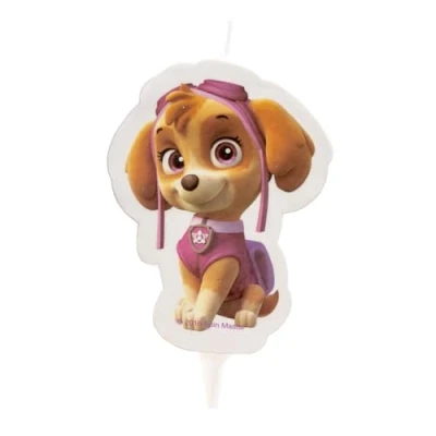 Afbeelding van Paw Patrol 346171 Kaarsenfiguur, 2D was, roze, 8 x 12 cm