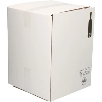 Afbeelding van 10x Wijndozen 9 vaks 285 x 360 mm + vakverdeling EB golf (± 4,2 mm) Karton Universele verzenddozen