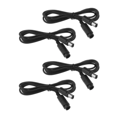 Afbeelding van YINETTECH 4 stuks Joypad verlengkabels 1,8 m game console Controller verlengkabel compatibel met Nintendo Gamecube Wii Gamepad Extension Cord