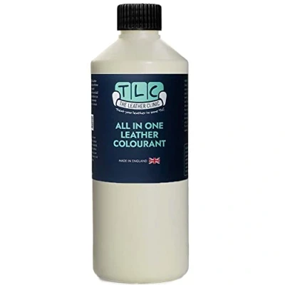 Afbeelding van The Leather Clinic All in One Colourant Zelfsluitende Reparatieverf voor leerverf Recolour meubels, banken, autostoeltjes (crème, 250 ml)