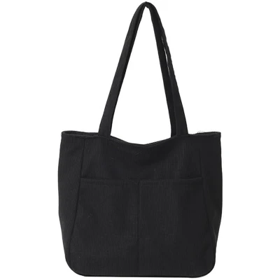 Afbeelding van Ibenzoa® Dames Corduroy Shopper met Grote Capaciteit en Meerdere Vakjes voor Dagelijks Gebruik