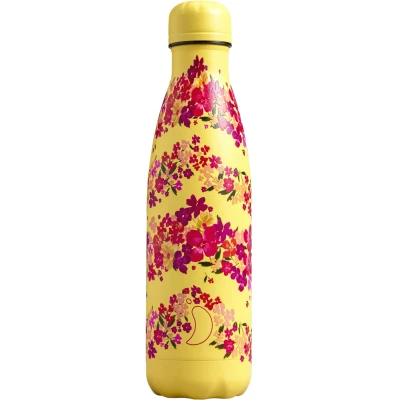 Afbeelding van Thermosfles Geel Flowers Zigzag Ditsy 500ml RVS Chilly&#039;s Floral Edition 7 X 26 Cm Nice thingZ