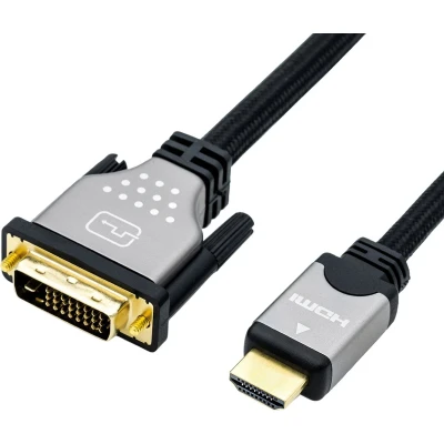 Afbeelding van ROLINE Monitorkabel DVI (24+1) HDMI, M/M, zwart / zilver, 10 m