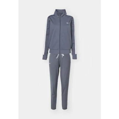 Afbeelding van Under Armour Tricot Tracksuit SET Trainingspak, Dames, Maat: Large, Castlerock/white