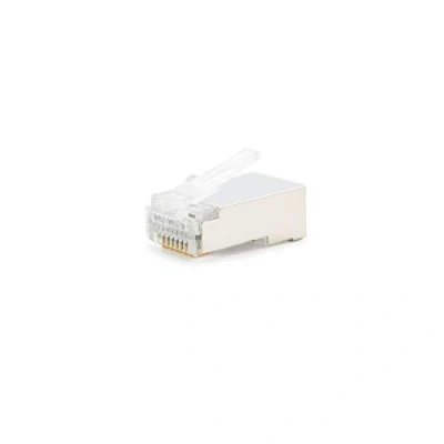 Afbeelding van NANOCABLE 10.21.0103 RJ45 Ethernet netwerkkabel connector 8 draden Cat.5e FTP zak 10 stuks metaal