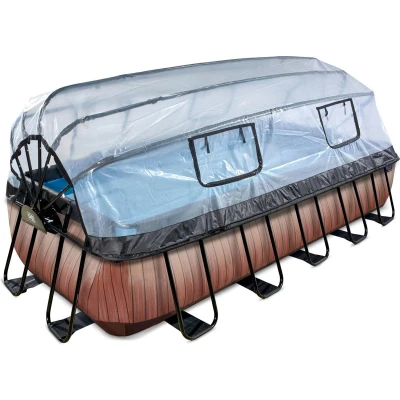 Afbeelding van EXIT zwembad met overkapping, warmtepomp 540x250cm Wood