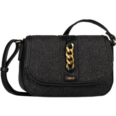 Afbeelding van Gabor Schoudertas Manu B Saddle Bag Mixed Black Zwart