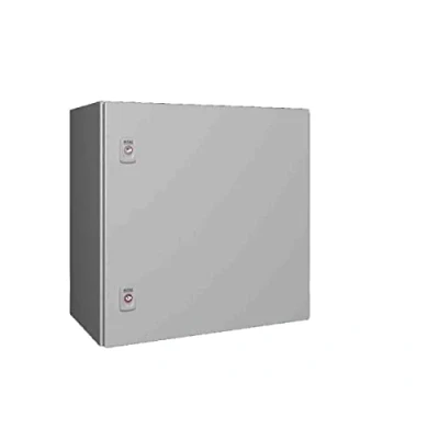 Afbeelding van Rittal ax wandkast 1 deur 500x500x300 mm bxhxd plaatstaal met montage en wartelplaat onder knevelsluiting ral 7035 1350000