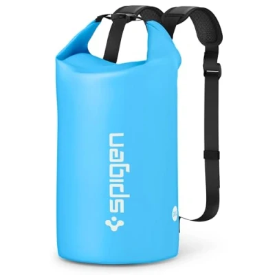 Afbeelding van Spigen Aqua Shield waterdichte tas 30L Dry Bag rugzaktas voor strand, zwemmen, kamperen, varen, kajakken Blauw