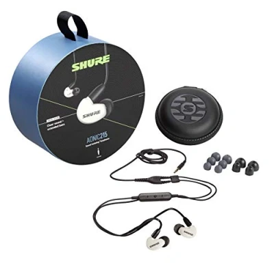 Afbeelding van Shure (Se215Dywh+Uni Efs) Aonic 215 oortelefoon kleur wit