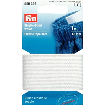 Afbeelding van Band elastiek 40 mm / 1 meter wit