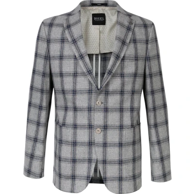 Afbeelding van Digel Edward Colbert Modern Fit Grijs/Blauw Geblokt Maat 54