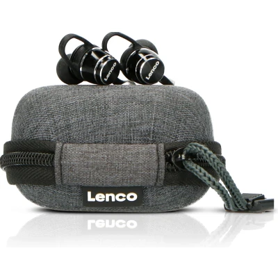 Afbeelding van Lenco EPB 160BK Sweatproof Bluetooth® oordopjes Inclusief powerbank case Zwart Black Gray