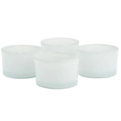 Afbeelding van Creativery Theelichtglazen klein 51x33 mm set 4 stuks theelichthouders glas kleurkeuze: wit 029