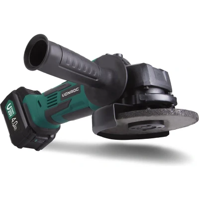 Afbeelding van VONROC Accu Haakse Slijper VPower 20V Ø115MM Incl. 1x 4,0Ah accu, oplader, zijhandgreep &amp; tas