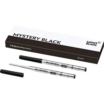 Afbeelding van Montblanc Mystery Black 116191 balpen reservevullingen B 2 x balpenvulling zwart navulling