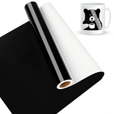 Afbeelding van Lya Vinyl Glanzend zwart Vinylfolie Plotter, zelfklevende Plotterfolie 30,5 x 457,5 cm, plotterfilm, film.