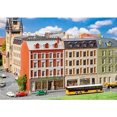 Afbeelding van Faller 2 Renovated town houses with shops FA232389 modelbouwsets, hobbybouwspeelgoed voor kinderen, modelverf en accessoires