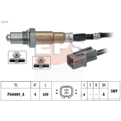 Afbeelding van EPS 1.998.369 Lambdasonde Met bevestigingsmatriaal Made in Italy OE Equivalent Verwarmd, Planarsonde, Schroefdraad vooraf ingevet 4
