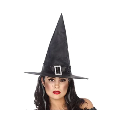 Afbeelding van Halloween heksenhoed basic model  one size zwart meisjes/dames Verkleedhoofddeksels