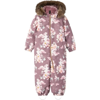 Afbeelding van NAME IT sneeuwpak voor meisjes, Druivenschil/Aop: eenhoorn, 98 cm