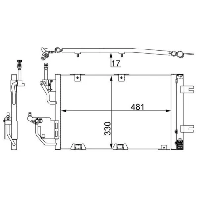 Afbeelding van Condensor, airconditioning MAHLE AC 400 000S