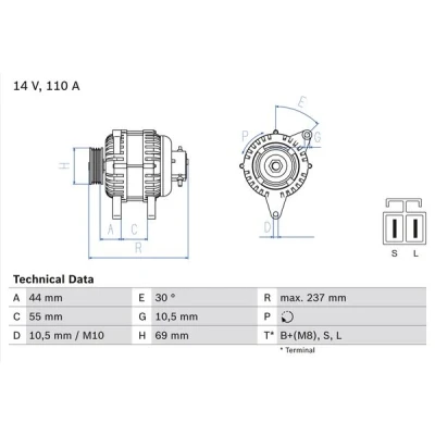 Afbeelding van Bosch Alternator/Dynamo 0 986 080 640