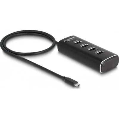 Afbeelding van Delock 4 Port USB 10 Gbps Hub mit Type C™ Anschluss 60 cm Kabel