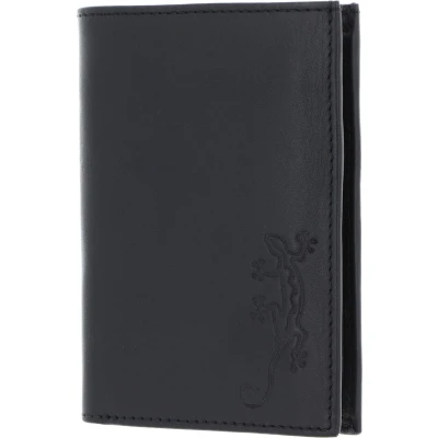 Afbeelding van oxmox Leren Portemonnee Leather Wallet Lizard Zwart